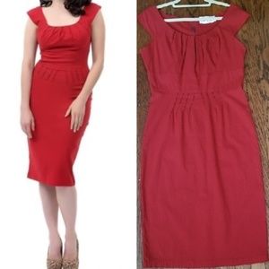 Tatyana Red Pencil Wiggle Dress XXL